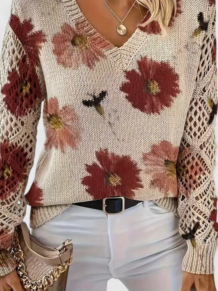 Celianne™ |  Floral Knit Sweater