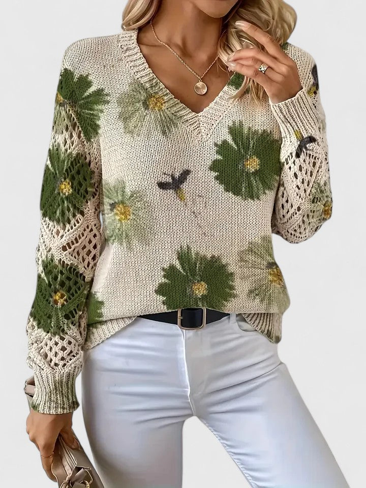 Celianne™ |  Floral Knit Sweater