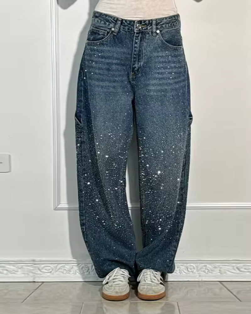 Bellavia™ | Jeans Balloon con Dettagli Scintillanti