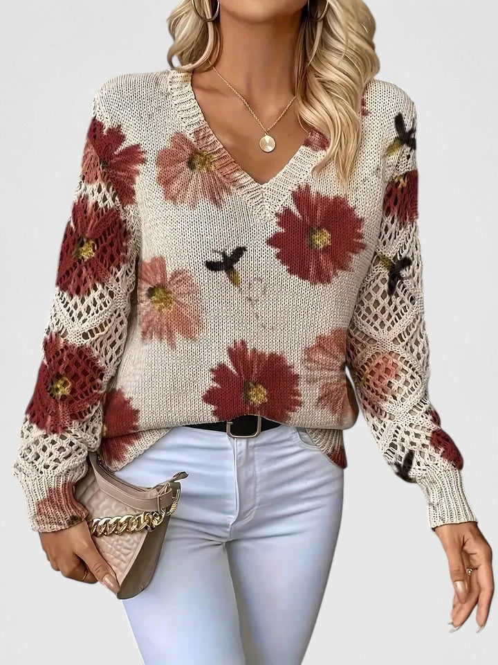 Celianne™ |  Floral Knit Sweater