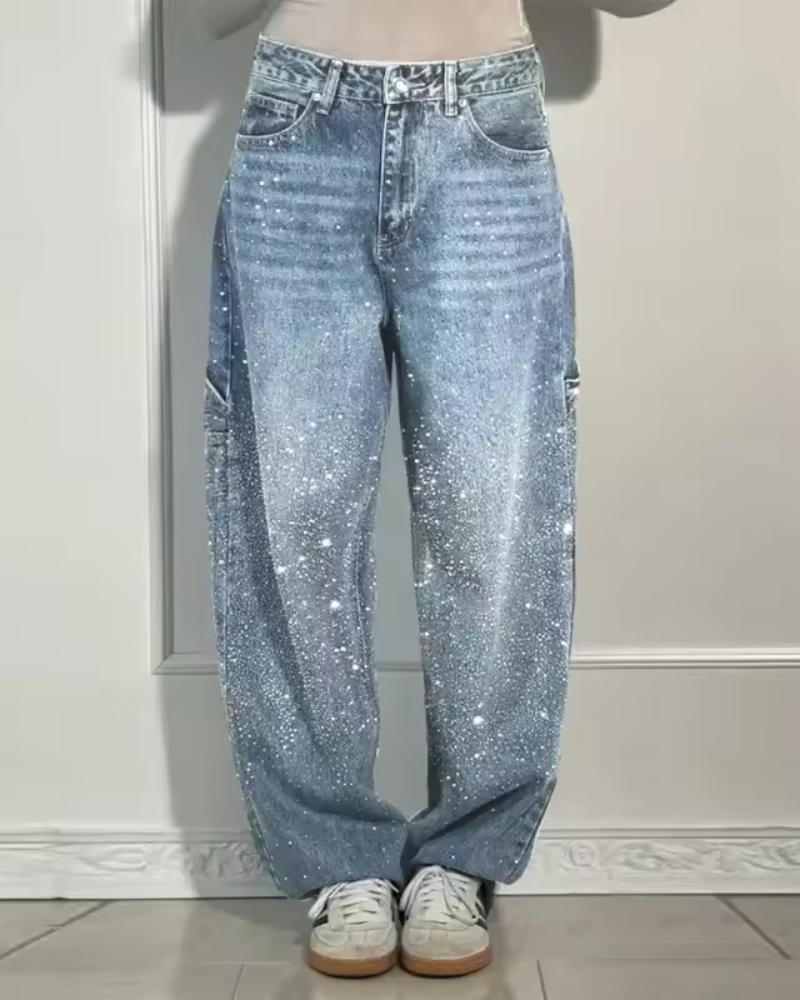 Bellavia™ | Jeans Balloon con Dettagli Scintillanti