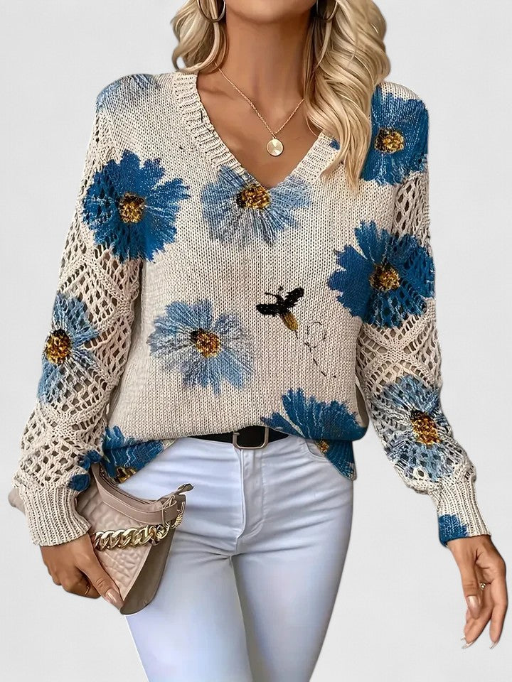 Celianne™ |  Floral Knit Sweater