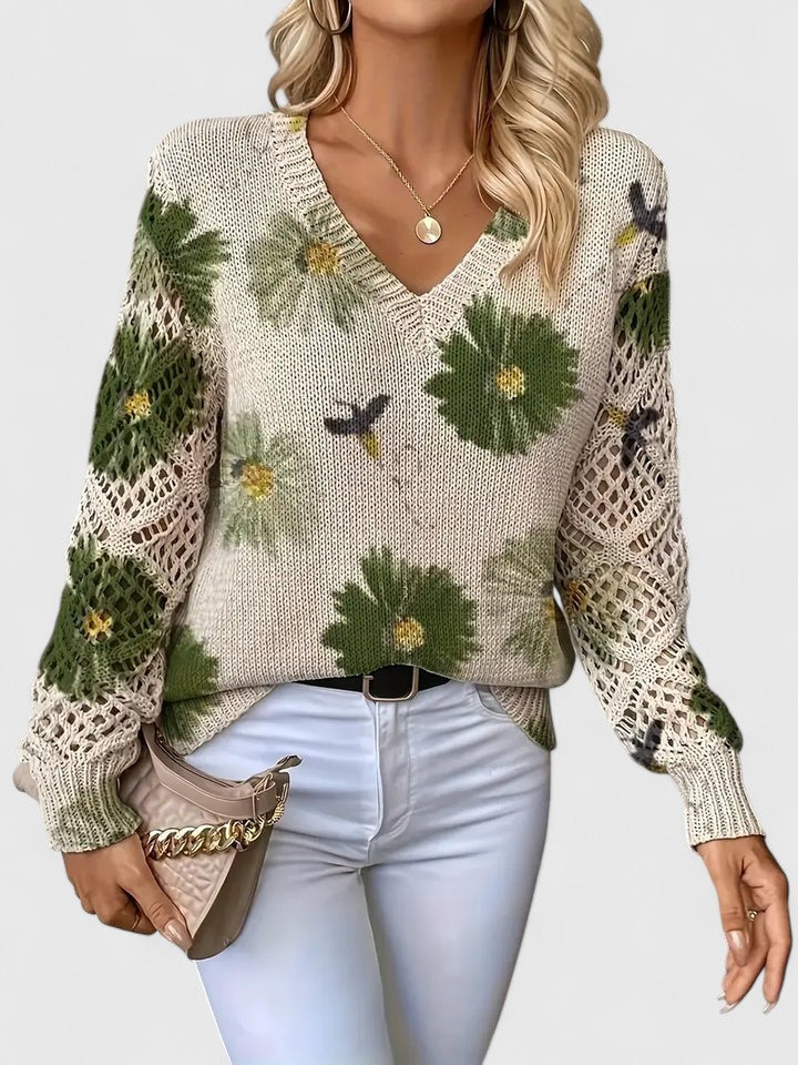 Celianne™ |  Floral Knit Sweater