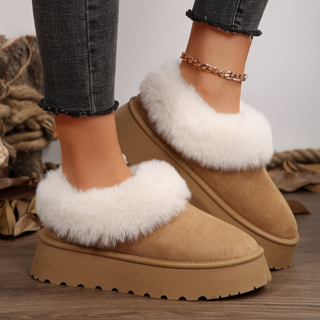 Aurielle™ | Winter Platform Slippers