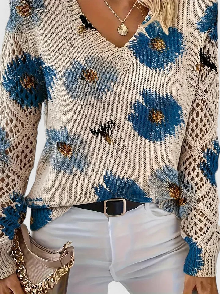 Celianne™ |  Floral Knit Sweater